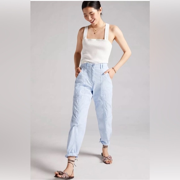 Maeve by Anthropologie Tapered Leg Cargo Pants Plus Size 16W Granola Girl KHAKI - Picture 1 of 13